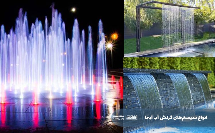 انواع سیستم‌ گردش آب آبنما 