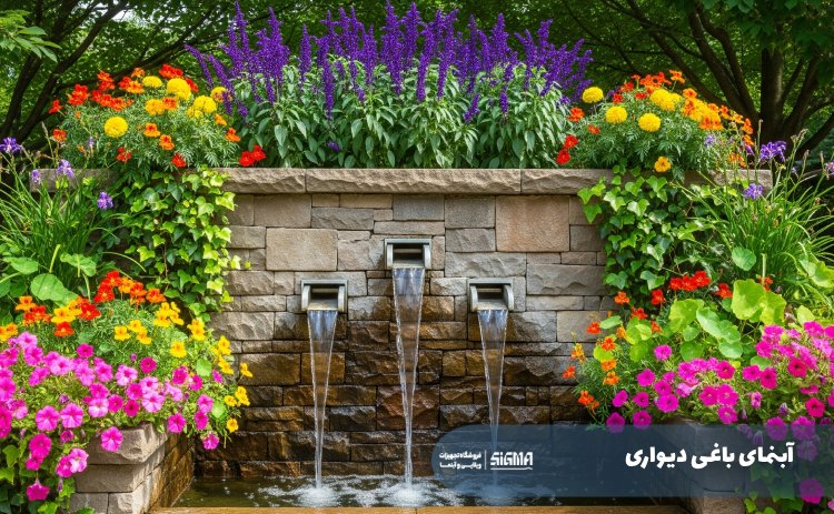 آبنمای باغی دیواری