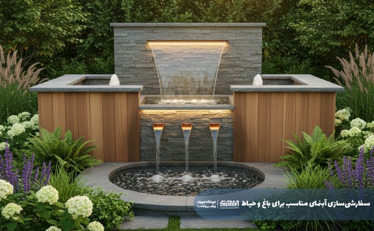 سفارشی‌سازی آبنمای مناسب برای باغ و حیاط